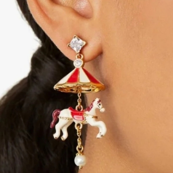 kate spade Jewelry - Kate Spade Winter Wonderland Carousel Earrings NWT & Dust Bag